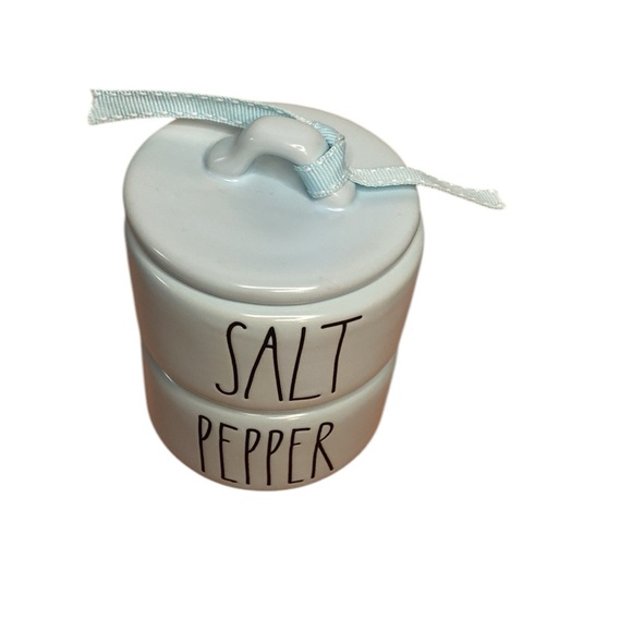 Rae Dunn Stacker Salt & Pepper Stacker Pastel Baby Blue - Picture 8 of 11